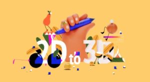 (AI中英文翻译)丨2D to 3Dwith Cinema4D (高清+素材）-CGart