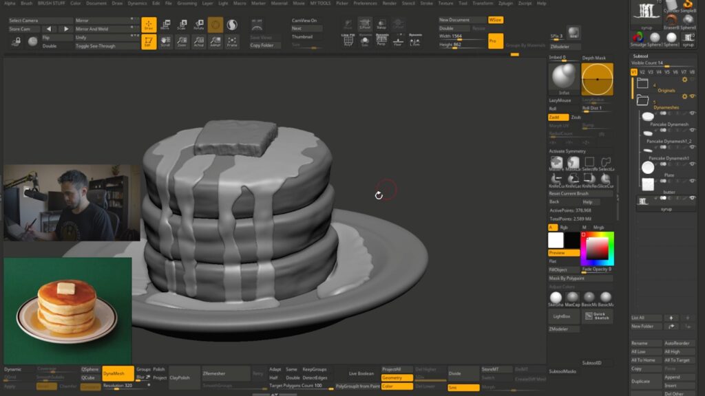 图片[6]-(C4D+Octane汉堡工程)Zbrush实时 CG 汉堡\煎饼雕刻-CGart