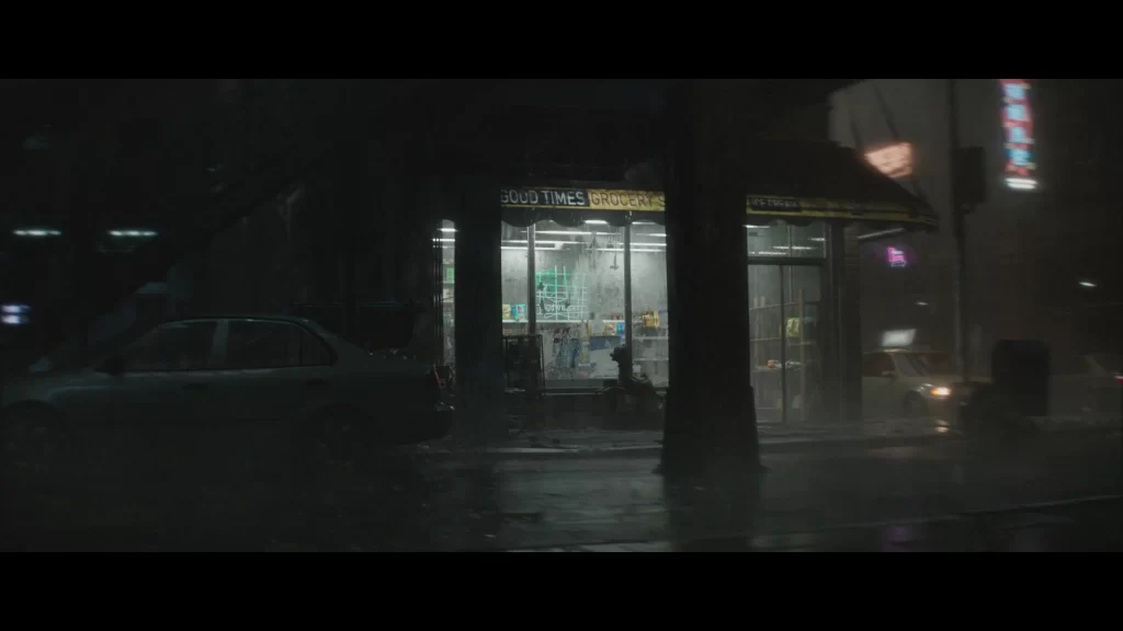 (GPT4 翻译)《蝙蝠侠》雨夜杂货铺逼真场景制作分解_3DSMAX、VRAY-CGart