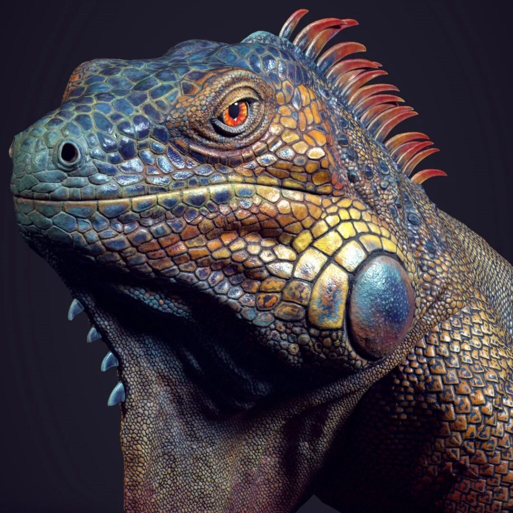 【GPT4 翻译】Substance Painter 中的有机实时纹理制作完整课程: 鬣蜥-CGart