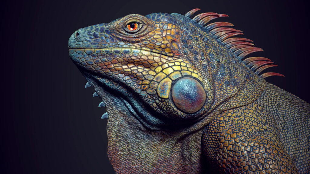 图片[1]-【GPT4 翻译】Substance Painter 中的有机实时纹理制作完整课程: 鬣蜥-CGart