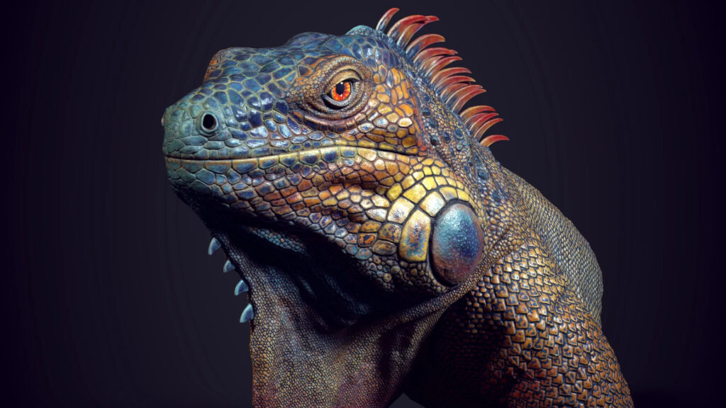 图片[2]-【GPT4 翻译】Substance Painter 中的有机实时纹理制作完整课程: 鬣蜥-CGart