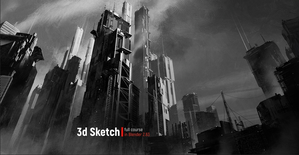 图片[1]-(GPT4 翻译) Blender科幻概念场景制作-3D Sketch in Blender-CGart