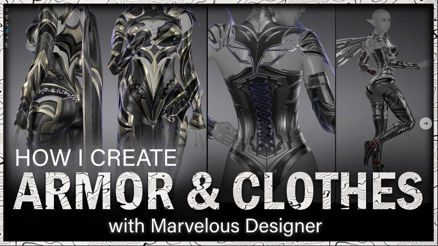 图片[1]-(GPT4 翻译) 如何使用 Marvelous Designer 制作盔甲和衣服 -CGart