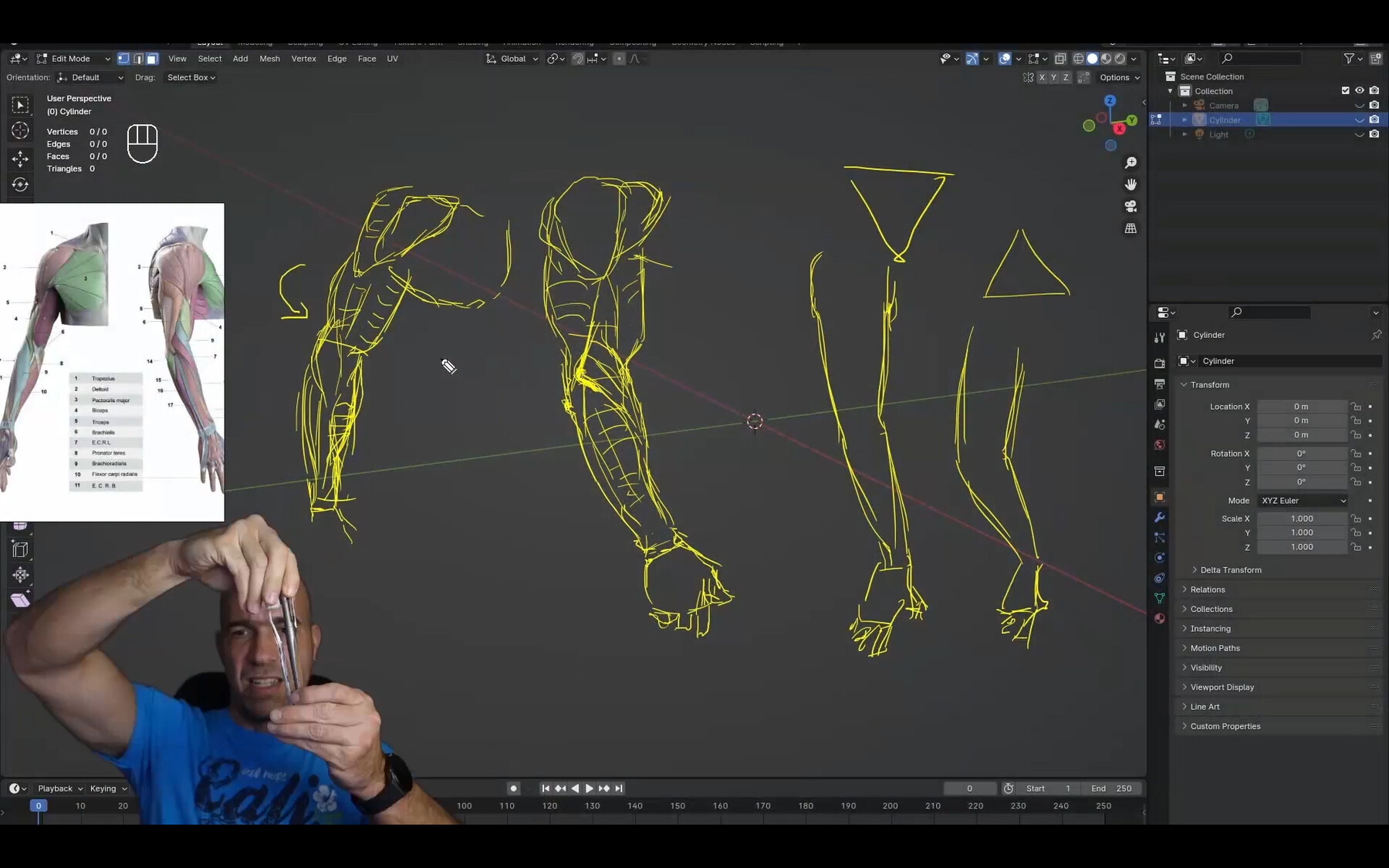 图片[2]-【GPT4 翻译】 Nikolay Naydenov – Blender 手臂和手部解剖练习课程-CGart